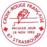 Oblitération 1er jour à Strasbourg le 28 novembre 1992