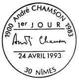 Oblitération 1er jour à Nimes le 24 avril 1993