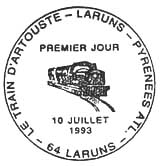 Oblitération 1er jour à Laruns le 10 juillet 1993
