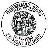 Oblitération 1er jour à Montbéliard le 11 septembre 1993