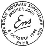 Oblitération 1er jour à Paris le 8 octobre 1994