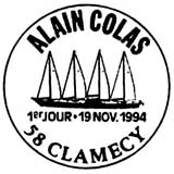 Oblitération 1er jour à Clamecy le 19 novembre 1994