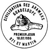 Oblitération 1er jour à St-Martin le 10 février 1996