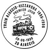 Oblitération 1er jour à Ajaccio le 29 juin 1996