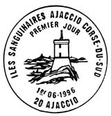 Oblitération 1er jour à Ajaccio le 1 juin 1996