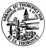 Oblitération 1er jour à Le Thoronet le 6 juillet 1996