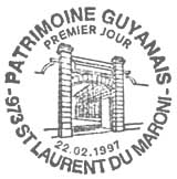 Oblitération 1er jour à Saint Laurent du Maroni le 22 février 1997