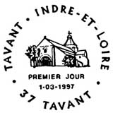 Oblitération 1er jour à Tavant le 1 mars 1997