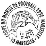 Oblitération 1er jour à Lyon, Marseille, Nantes et Paris le 31 mai 1997