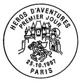 Oblitération 1er jour à Paris le 25 octobre 1997