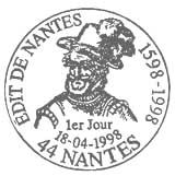 Oblitération 1er jour à Pau et Nantes le 18 avril 1998