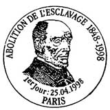 Oblitération 1er jour à Paris, Nantes, Champagney, Basse-Terre (Guadeloupe), Cayenne (Guyanne), St-Denis (Réunion), Fort-de-France (Martinique) le 25 avril 1998