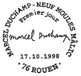Oblitération 1er jour à Rouen le 17 octobre 1998