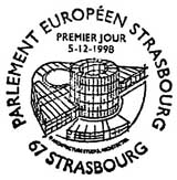 Oblitération 1er jour à Strasbourg le 5 décembre 1998