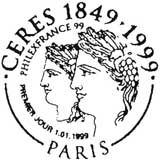 Oblitération 1er jour à Paris le 1 janvier 1999