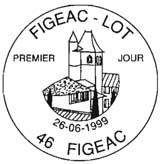 Oblitération 1er jour à Figeac le 26 juin 1999