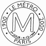 Oblitération 1er jour à Paris le 4 décembre 1999