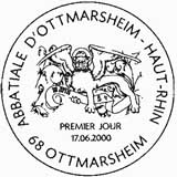 Oblitération 1er jour à Ottmarsheim (Haut-Rhin) le 17 juin 2000
