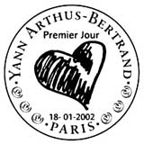 Oblitération 1er jour à Paris le 18 janvier 2002
