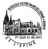 Oblitération 1er jour à l'Épine le 21 juin 2003