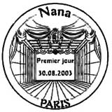 Oblitération 1er jour à Paris le 30 aout 2003