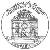 Oblitération 1er jour à Paris le 27 septembre 2003