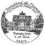 Oblitération 1er jour à Paris le 4 juin 2004
