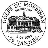 Oblitération 1er jour à Vannes le 5 mai 2005