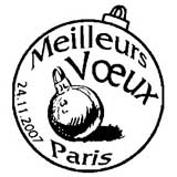 Oblitération 1er jour à Paris le 24 novembre 2007