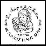 Oblitération 1 jour à Paris, Elain, Perpignan, Montbrison, Soultz le samedi 17 octobre 2009