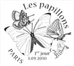 Oblitération 1er jour à Paris au Carré d'Encre Vannes, Haute-Goulaine, Hunawihr, Cintegabelle et Rémir-Montjoly le 3 et 4 septembre 2010