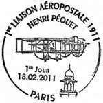 Oblitération 1 jour  à Paris et à Braquemont le18 et 19 février 2011