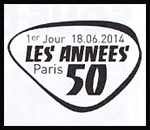 Oblitération 1er jour à Paris au Carré d'Encre et salon ''Planète Timbres'' le mercredi 18 juin 2014