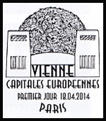 Oblitération 1er jour à Paris au Carré d'Encre le 18 et 19 avril 2014
