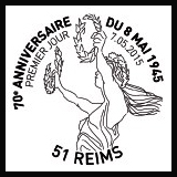 Oblitération illustrée 1er jour à Paris au Carré d'Encre et à reims (51) le Jeudi 7 mai 2015