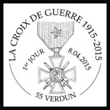 Oblitération illustrée 1er jour à Paris au Carré d'Encre à Verdun (55), Boulogne-Billancourt (92), et Paris (75)  le Mercredi 8 avril 2015