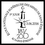 Oblitération 1er jour à Paris au Carré d'Encre et Saint Etienne le 3 et 4 juin 2016
