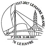 Oblitération 1er jour à Paris au Carré d'Encre et au havre du 31 aout au 3 septembre 2017