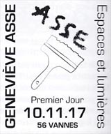 Oblitération 1er jour à Paris au Carré d'Encre, le 10 novembre 2017 et au Salon philatélique d'automne, Espace Champerret Hall A du 9 au 12 novembre 2017