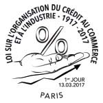 Oblitération 1er jour à Paris au Carré d'Encre le 13 mars 2017