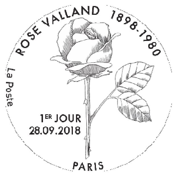 Oblitération 1er jour à Paris au carré d'Encre et à Saint Etienne-de-Saint-Geoirs (38590) en Mairie, le 28 et 29 septembre 2018 