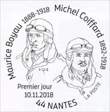 Oblitération 1er jour à Paris au carré d'Encre et à l'Espace Champerret hall A le 10 novembre 2018 