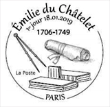 Oblitération 1er jour à Paris au carré d'Encre et à Lunéville (54) Maison du Tourisme du Pays Lunévillois le 18 et 19 janvier 2019