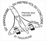 Oblitération 1er jour à Paris au carré d'Encre et Athis_Mons (91) Musée Delta, Toulouse(31) Espace CE Airbus le 1 et 2 mars 2019