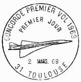 Oblitération 1er jour à Toulouse le 2 mars 1969