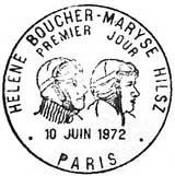  Oblitération 1er jour à Paris et Levallois le 10 juin 1972