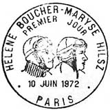  Oblitération 1er jour à Paris et Levallois le 10 juin 1972