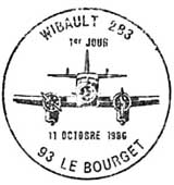 Oblitération 1er jour à Le Bourget le 11 octobre 1986
